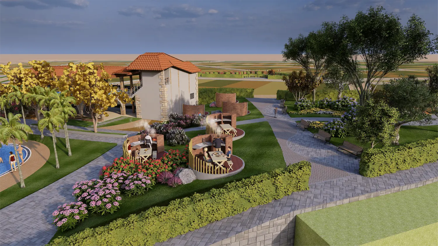 Imagen de Zona de parrillas en el Condominio Apolo