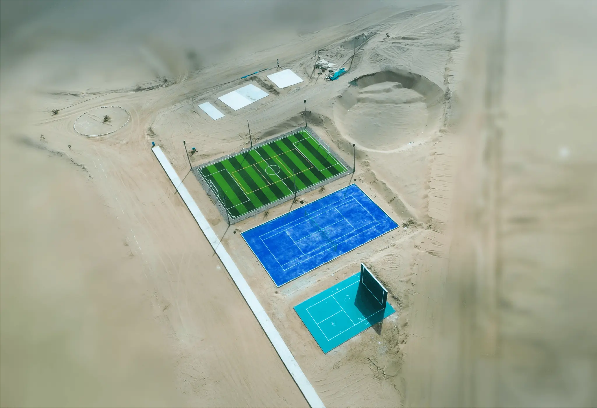 Imagen de avance de Canchas Deportivas en el Condominio Apolo